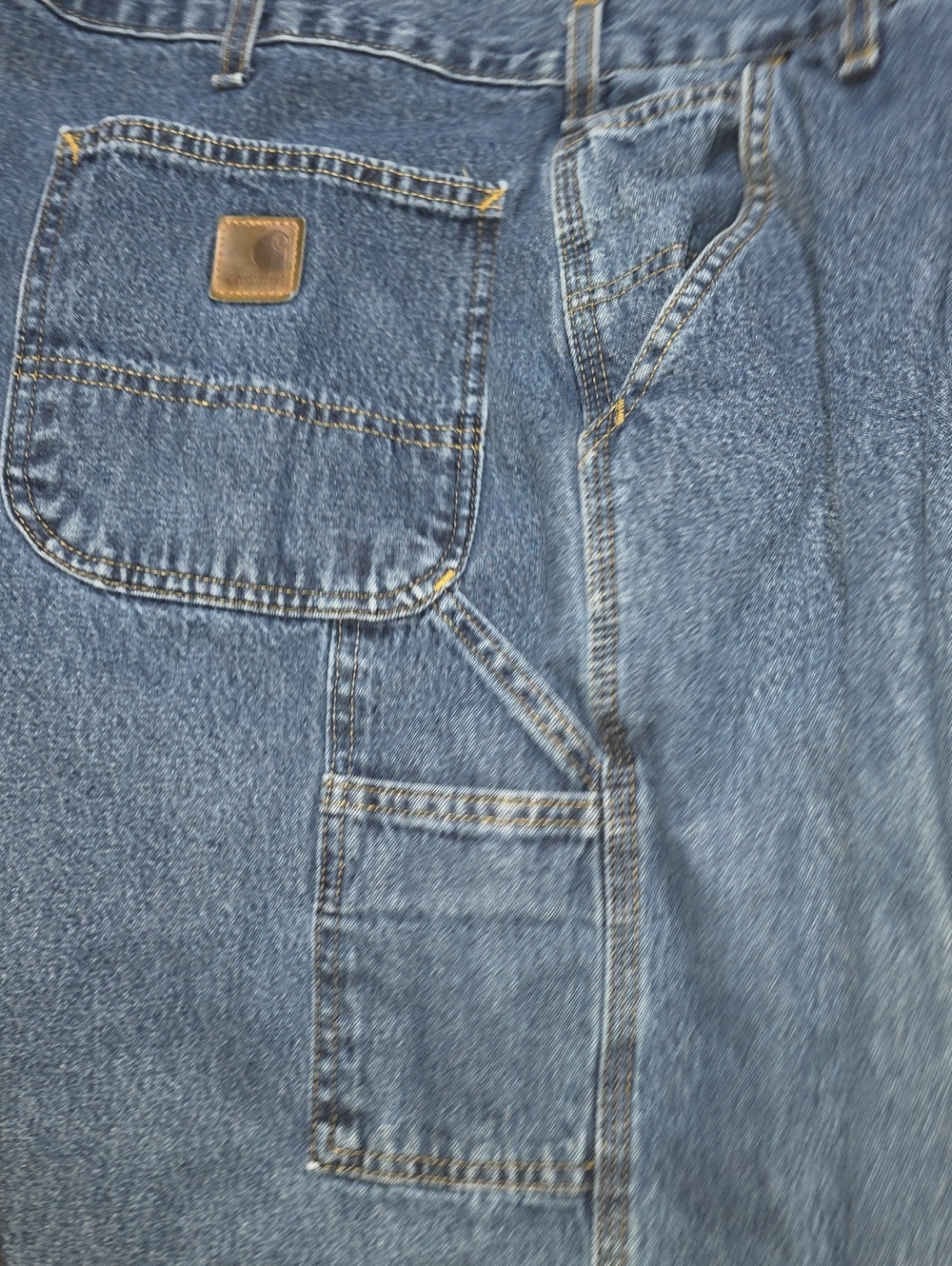 Carhartt Men's Denim Relaxed-Fit Utility Jeans in Blue 40 / 32